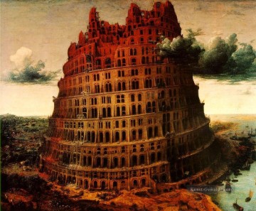 der kleine Turm von Babel Flämisch Renaissance Bauer Pieter Bruegel der Ältere Ölgemälde